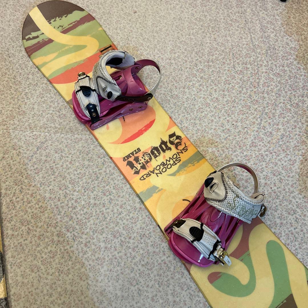 SPOON スノーボードビンディング付き140