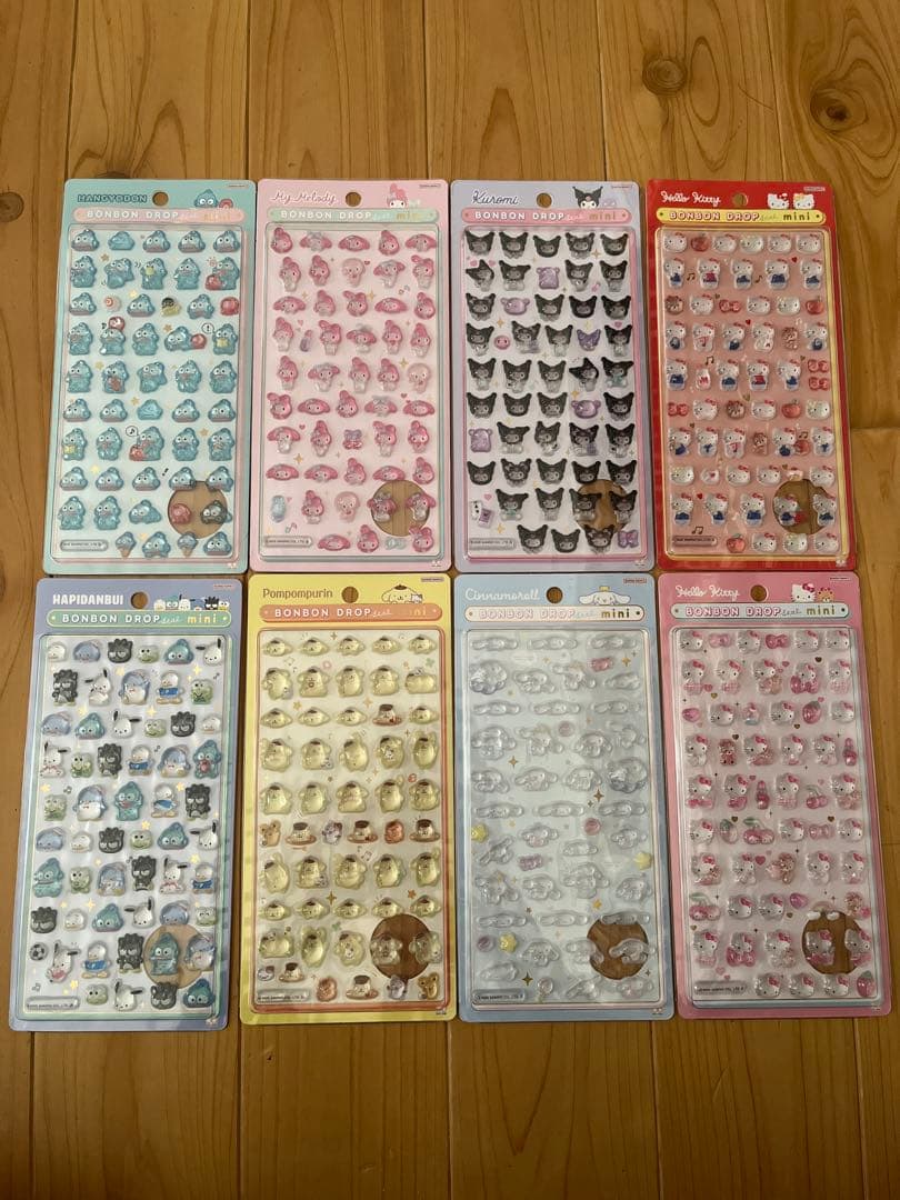 【正規品】★サンリオ★ボンボンドロップシールミニ　8種！コンプリート