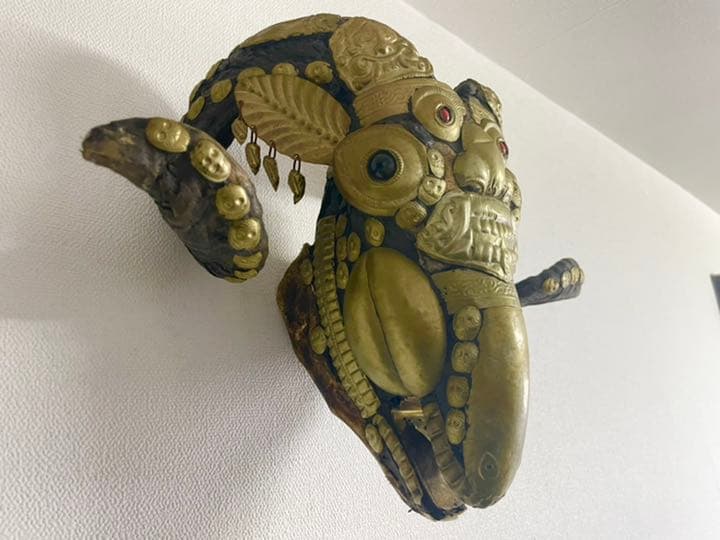 値下げ　スカルホーン　壁掛け