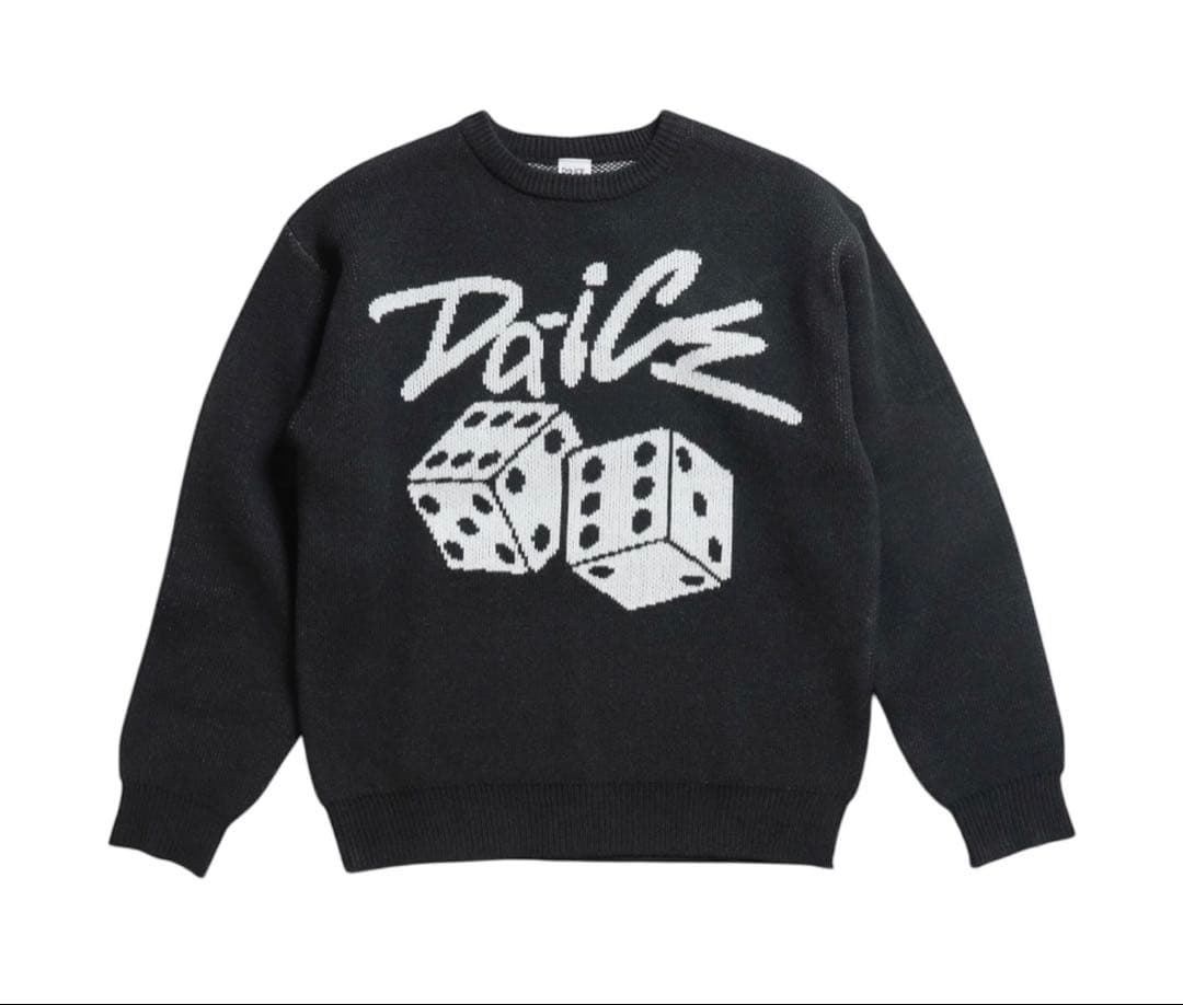 Da-iCE Jacquard Crew Knit(black) Mサイズ