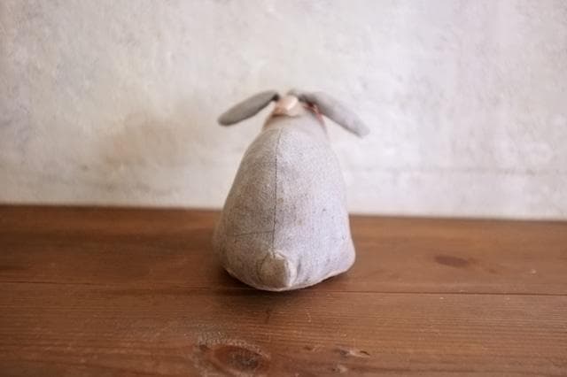 フランス 青いうさぎさんと薔薇色のリボンa ドール テディベア アンティーク