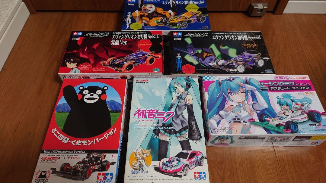 レア物★　ミニ四駆 エヴァ 初音ミク くまモン 6点セット