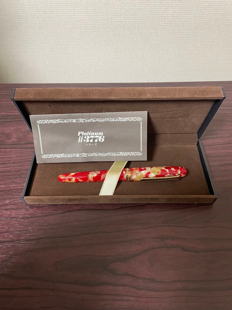 PLATINUM プラチナ 万年筆 3776 セルロイド 金魚 14K