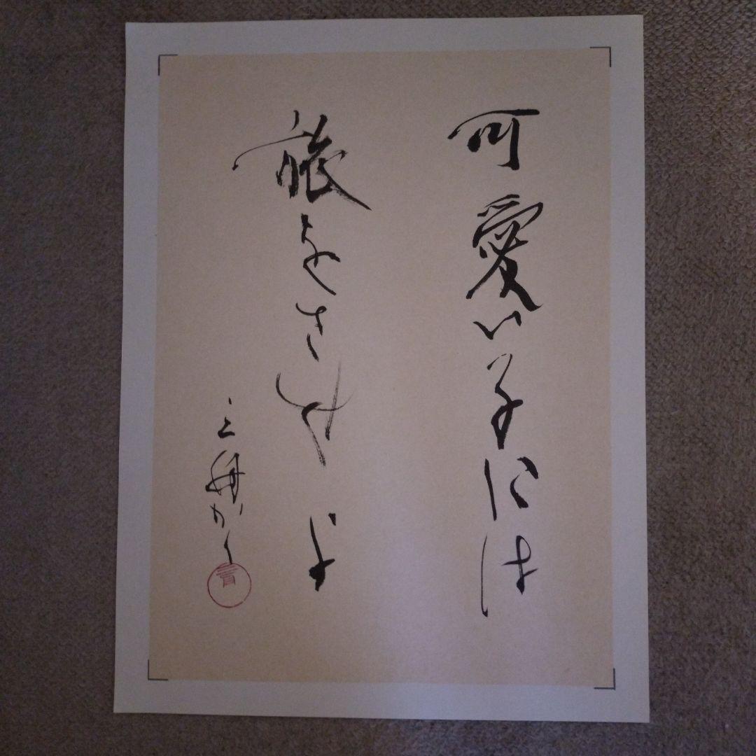 臨書　色紙　可愛い子には旅をさせよ　表装済み