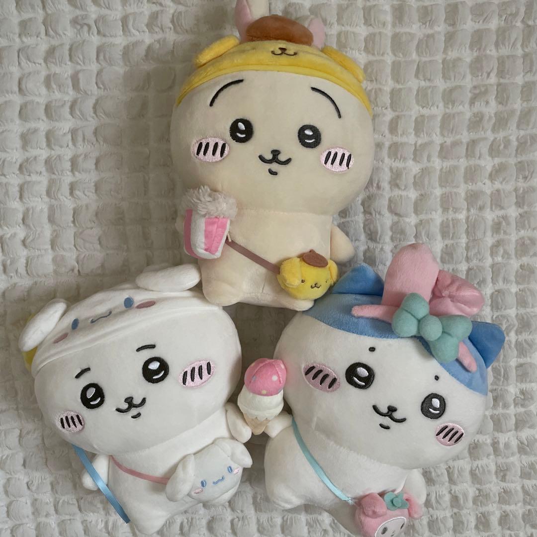 公*o様 ちいかわ　サンリオコラボ　ぬいぐるみ　3体セット