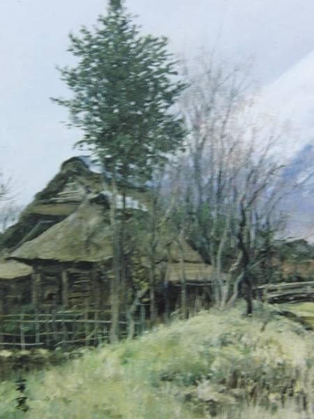 向井潤吉、【春陽富士（山梨県南都留郡忍野村忍草）】、希少な額装用画集画