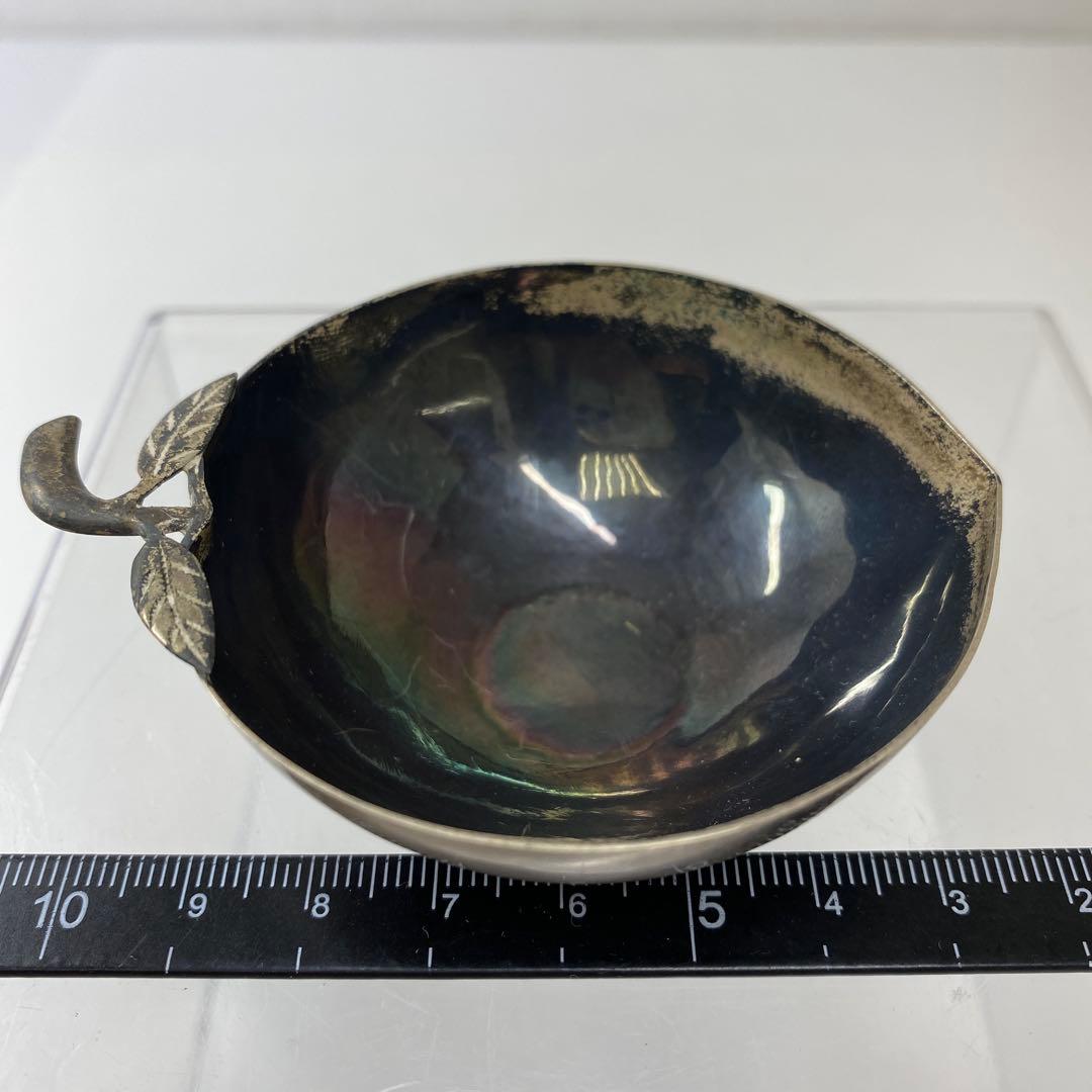 925刻印　銀製　桃型盃台　33g トヒト　東さ7-0811☆2F