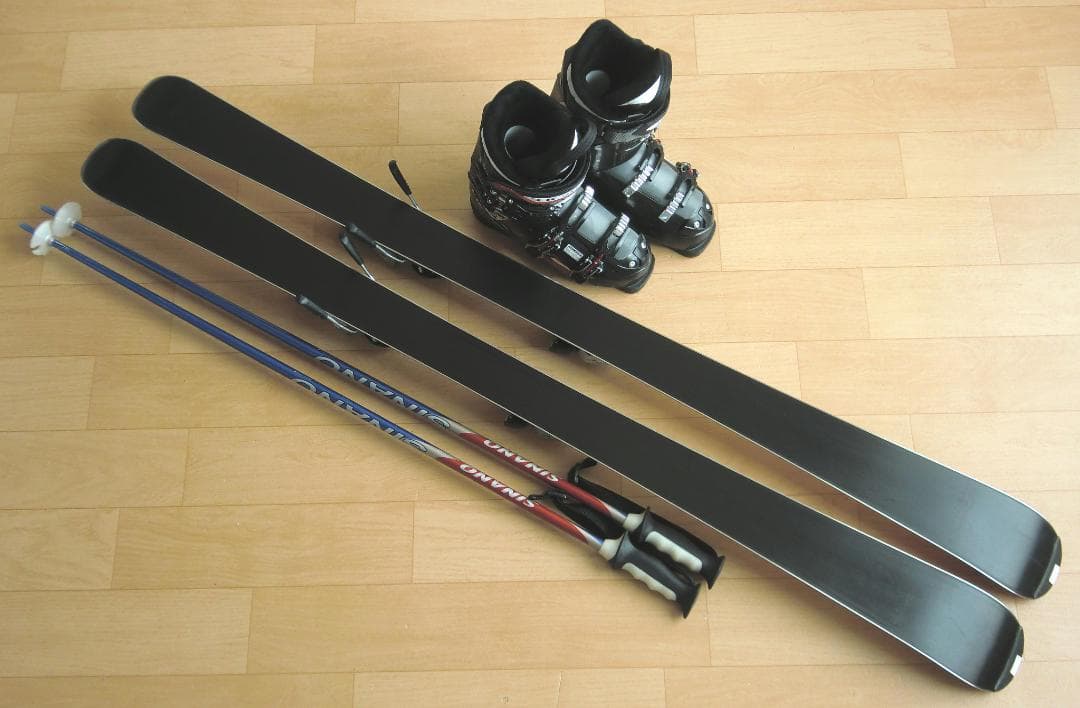 ■■送料無料■SPEEDRACER■スキー4点セット■板145靴25-25.5■