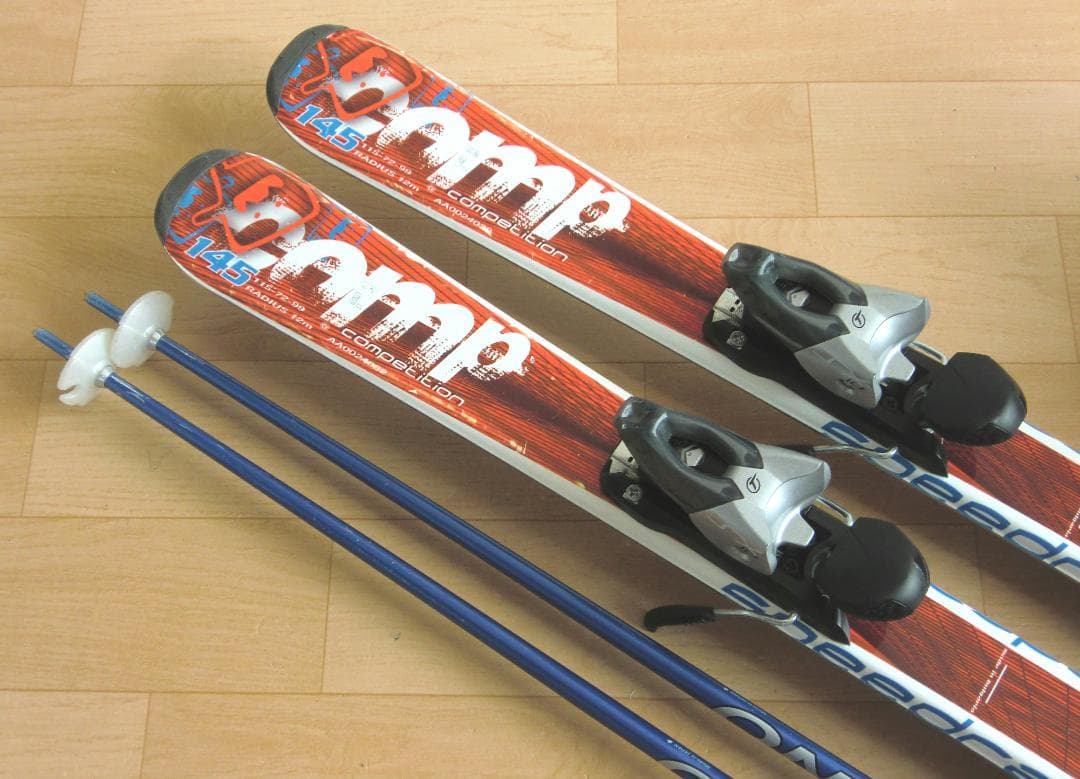 ■■送料無料■SPEEDRACER■スキー4点セット■板145靴25-25.5■