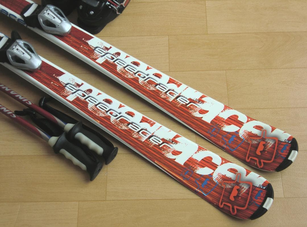 ■■送料無料■SPEEDRACER■スキー4点セット■板145靴25-25.5■