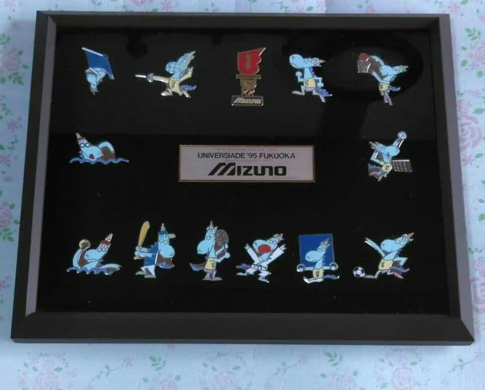 カパプー　ピンバッジ　福岡ユニバーシアード　ミズノ　スポーツ　カバ　レトロ