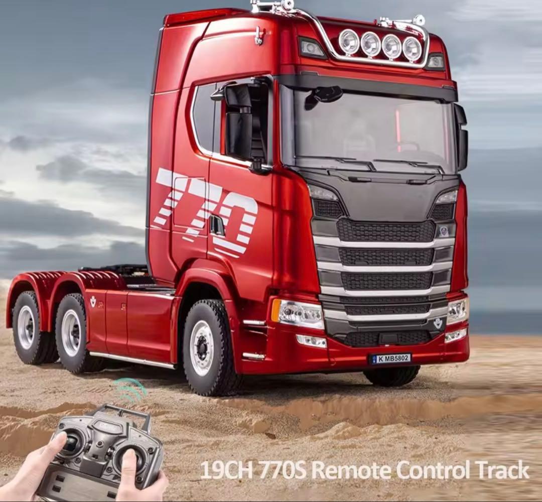 スカニア 770S V8 ヘッド本体＋トレーラーセット 1/18