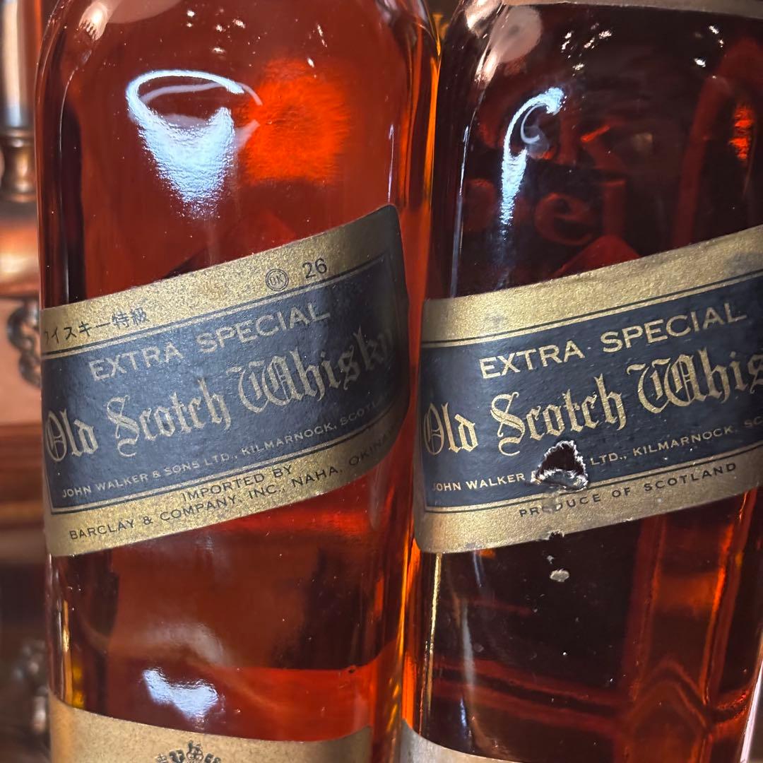 未開封古酒 ジョニーウォーカー ブラックラベル 12年 黒/白紋章 2本セット