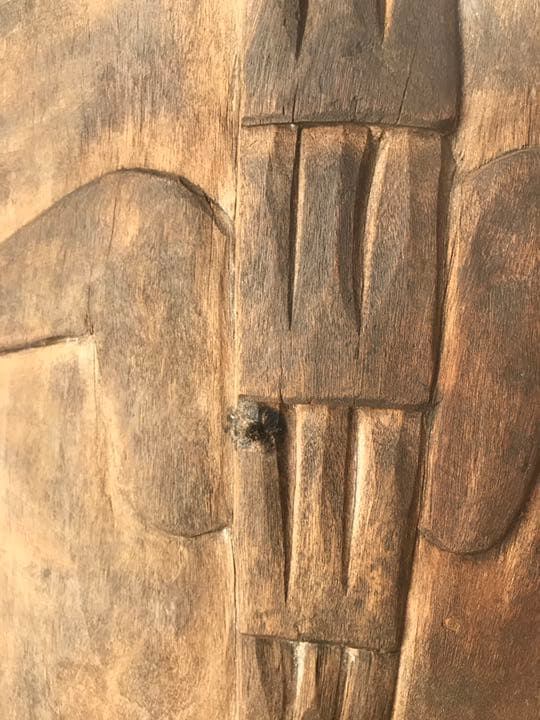 アフリカ　組立椅子　アンティーク　セヌフォ　木彫