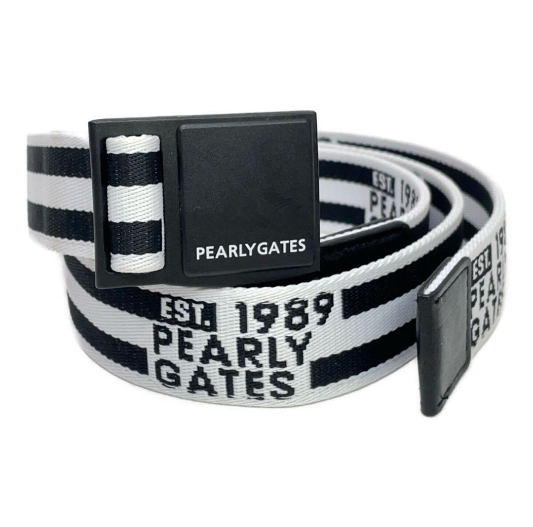 【美品】パーリーゲイツ　ゴルフ　ベルト　マグネットバックル　ロゴ　ライン