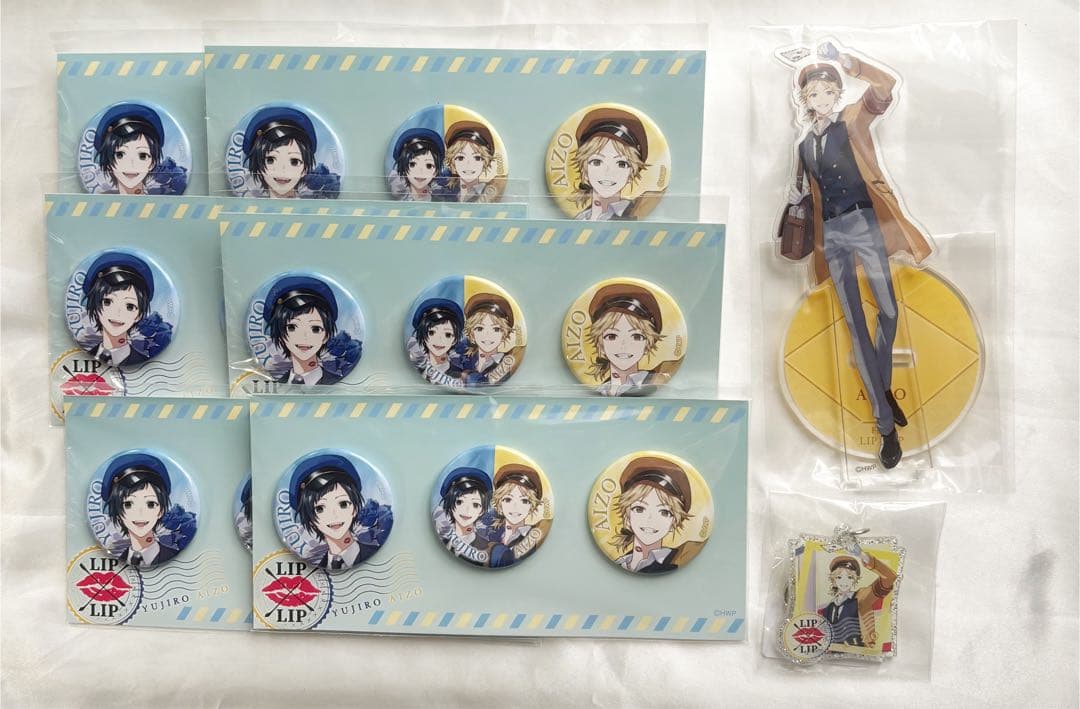 LIP×LIP 郵便局 コラボ アクスタ 缶バッジセット まとめ売り