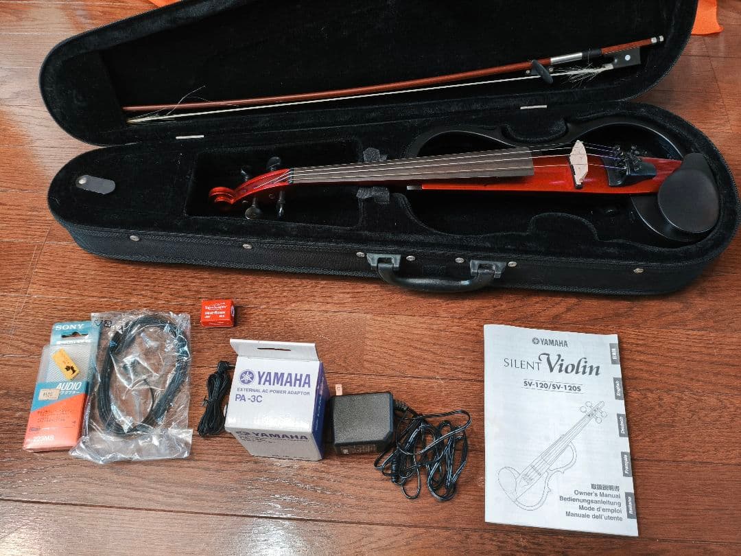 【ACアダプター付】YAMAHA サイレントバイオリン SV-120 レッド