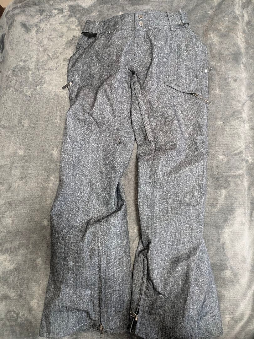 スノーボードパンツ S デニム風　ダークブルー