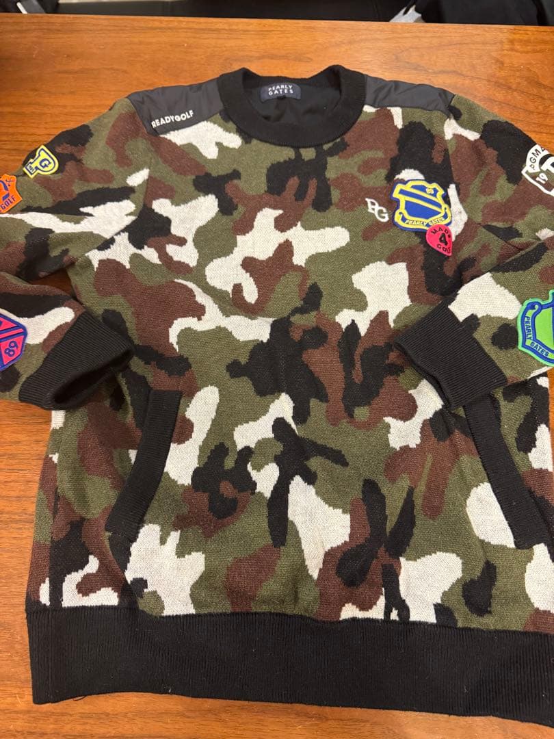 PEARLY GATES 迷彩柄セーター サイズ4 防風 スニードシャック
