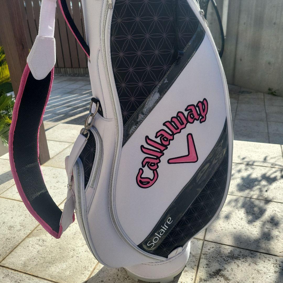 Callaway Solaire キャディバッグ ホワイト/ブラック/ピンク