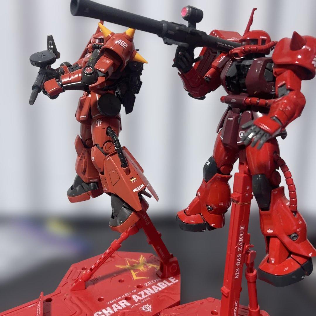 【美】MG1/100シャア専用ザクⅡ MGジョニーライデン専用ザクⅡ２体セット