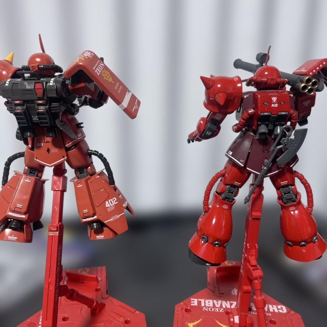 【美】MG1/100シャア専用ザクⅡ MGジョニーライデン専用ザクⅡ２体セット