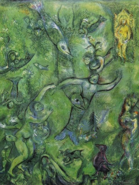 マルク・シャガール、【アラビアン・ナイト】、希少な画集画