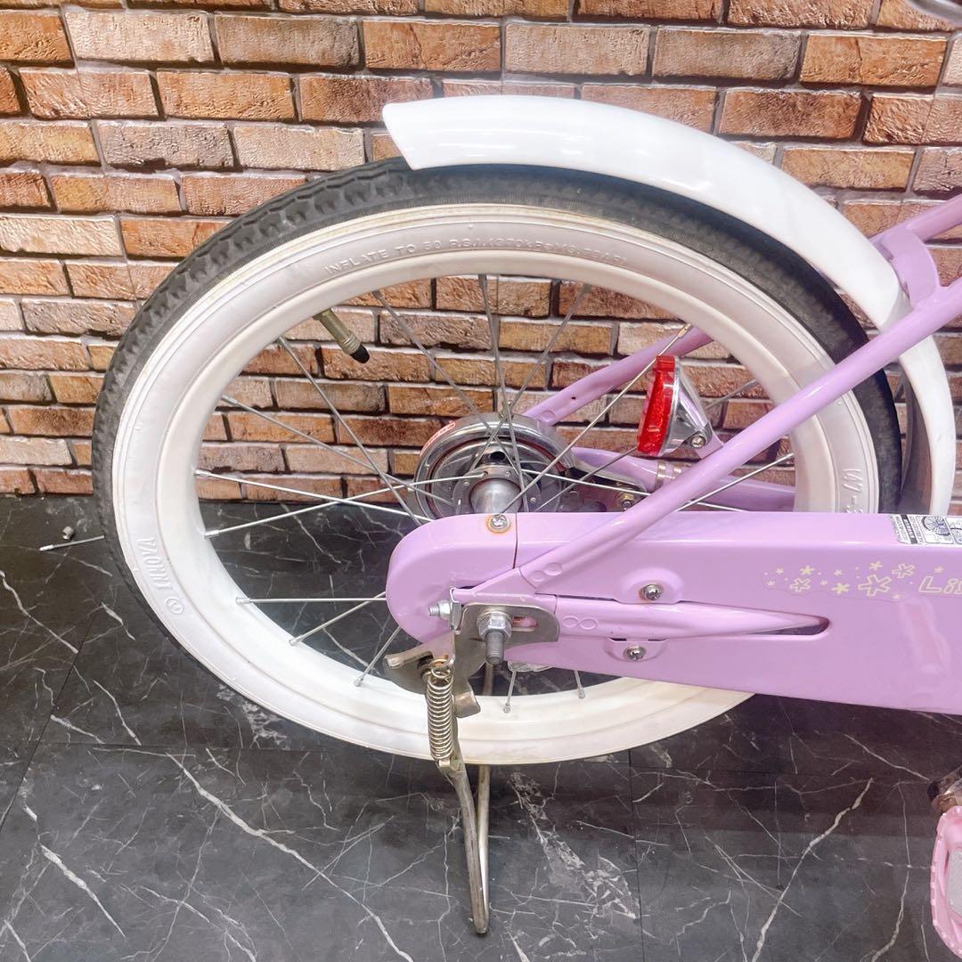 【26】子供用自転車 子供車 Liliale パープル 18インチ シングル