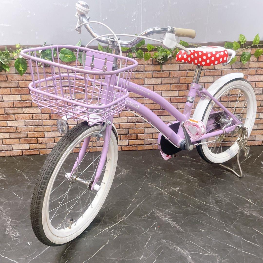 【26】子供用自転車 子供車 Liliale パープル 18インチ シングル