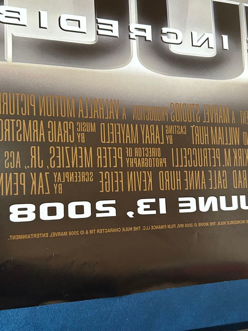 インクレディブル・ハルク　USオリジナル映画ポスター