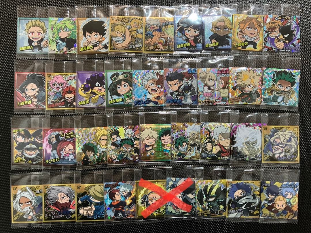 ヒロアカ　ウエハース　セミコンプ　34種　爆豪勝己pur　OFA継承者pur