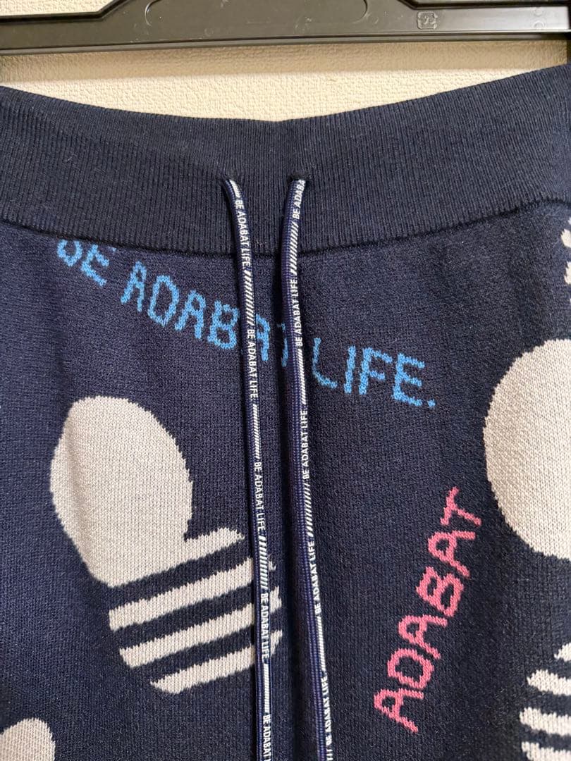 【新品タグ付】定価27,000円 アダバット ゴルフ ニットスカート ネイビー