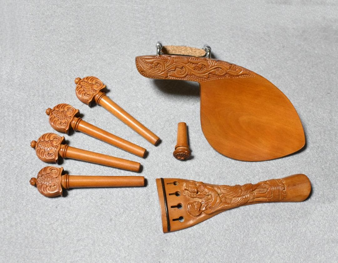 ◆フィッティング 彫刻 Pair BoxWood 4/4