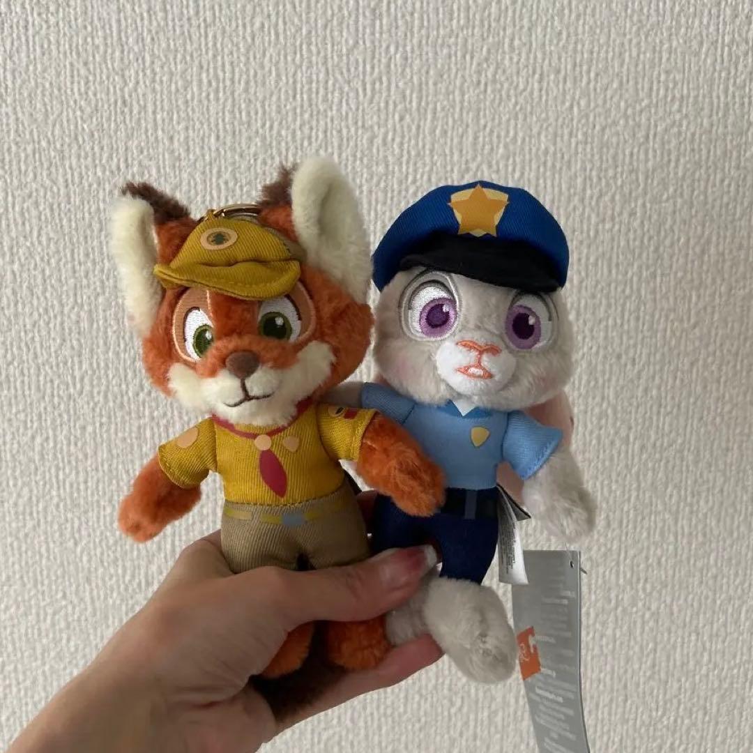 香港ディズニー ズートピア ジュディ ニック　キーホルダー　セット