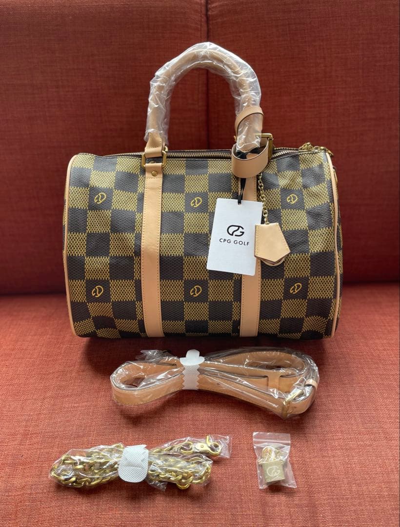 【新品未使用】CPG GOLF チェック柄ボストンバッグ