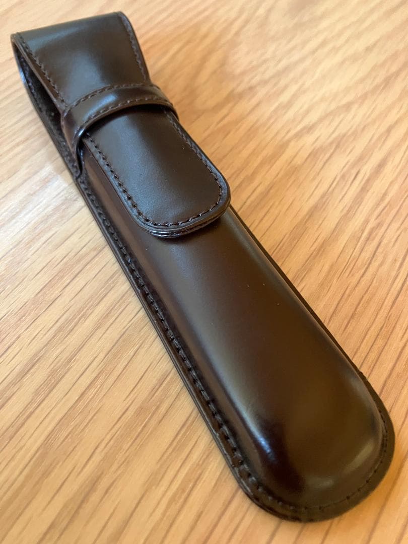 TRIM コードバン 1本挿し ペンケース 肉盛りタイプ チョコ