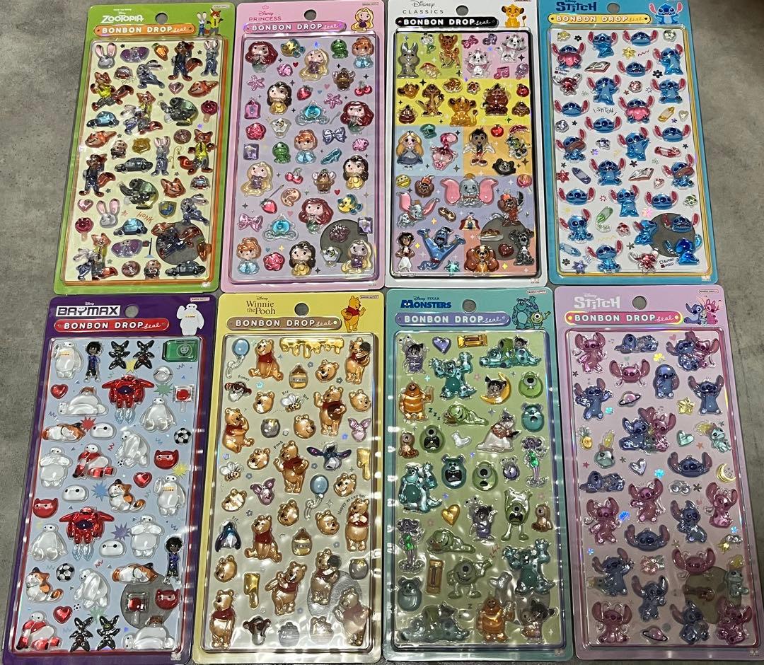 最終値下げ　ボンボンドロップシール 正規品　ディズニー　8枚セット