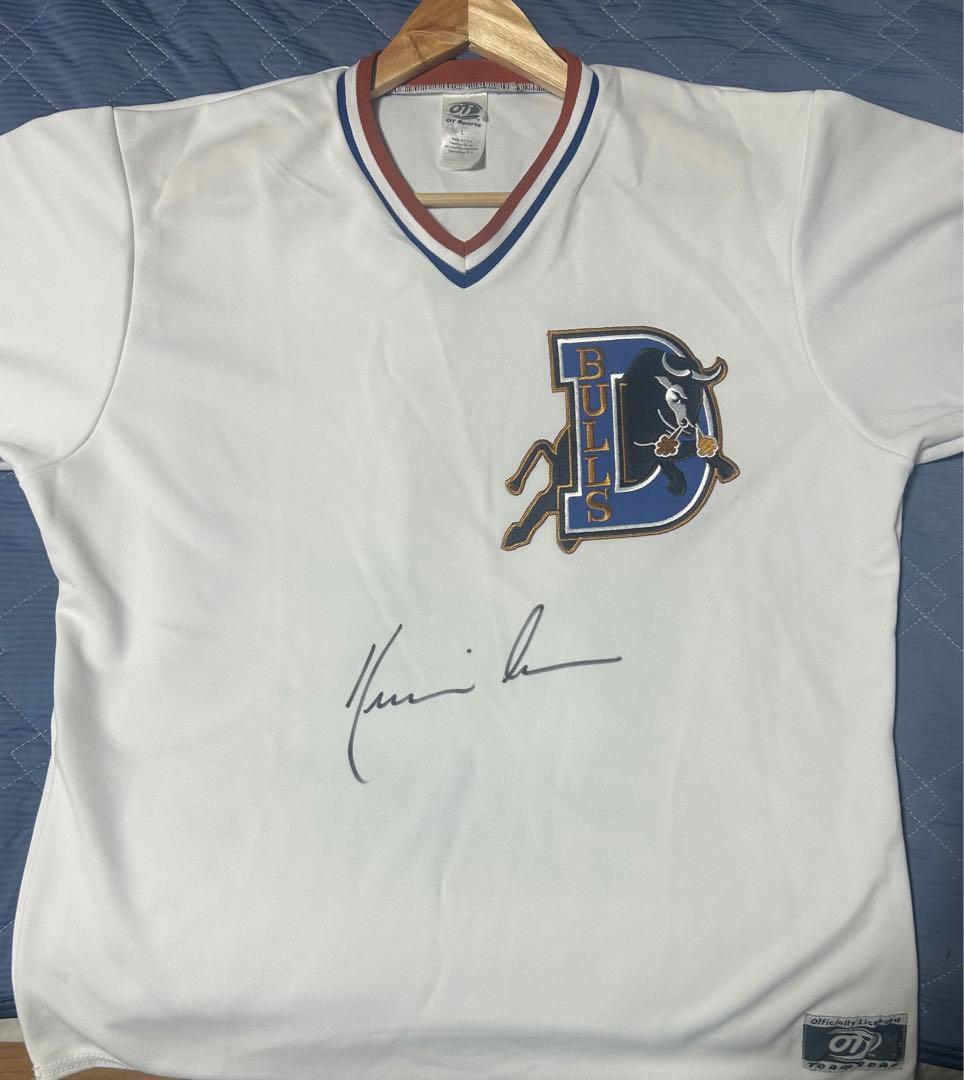 ケビン・コスナー 直筆サイン入りDurhamBullsユニフォームtristar