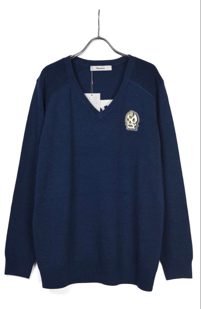 Russeluno ラッセルノ Vネックニット ゴルフ　ネイビー　6
