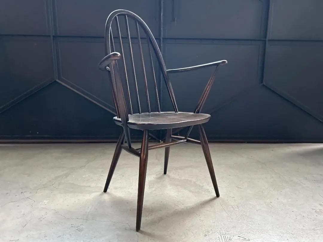 ERCOL / アーコール｜クエーカーアームチェア｜エルム材 ダークブラウン