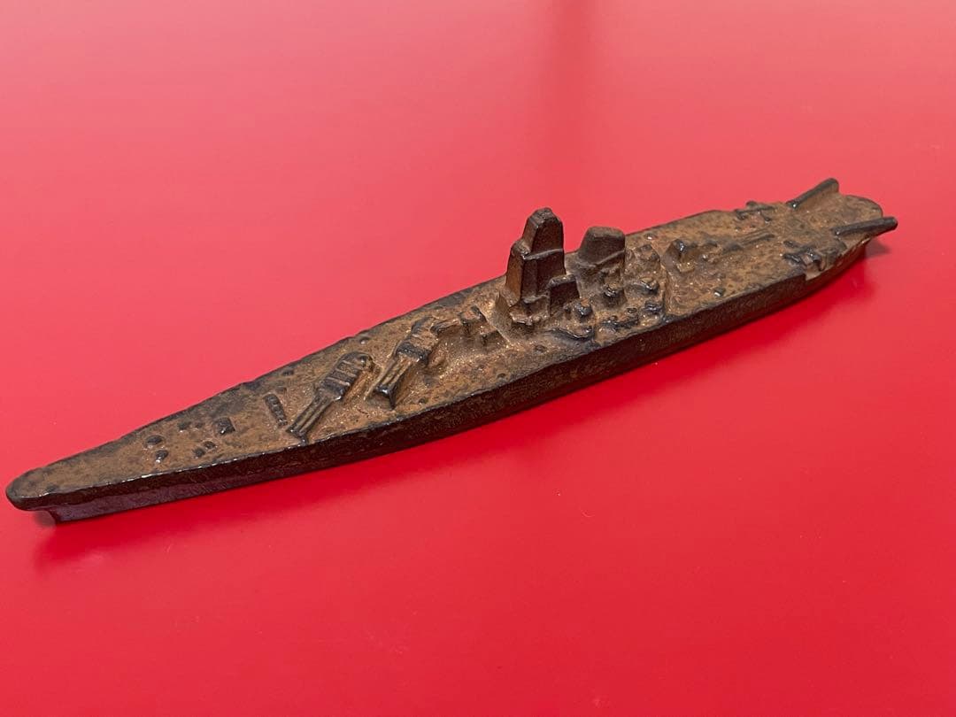 戦艦武蔵 艦型奉納記念 軍艦武蔵会 記念文鎮 靖国神社 昭和四十四年