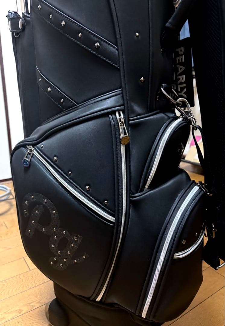 12/7迄限定値引★PEARLY GATES ゴルフバッグ 希少2輪キャスター付