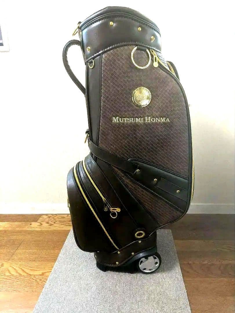 Mutsumi Honma キャディバッグ ブラウン/ゴールド