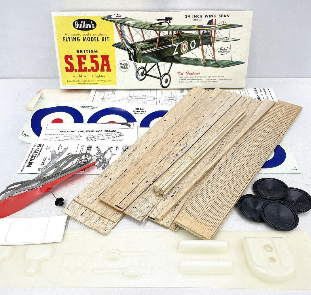 【未組立品】1980年代 Guillow's S.E.5Aフライングモデルキッド