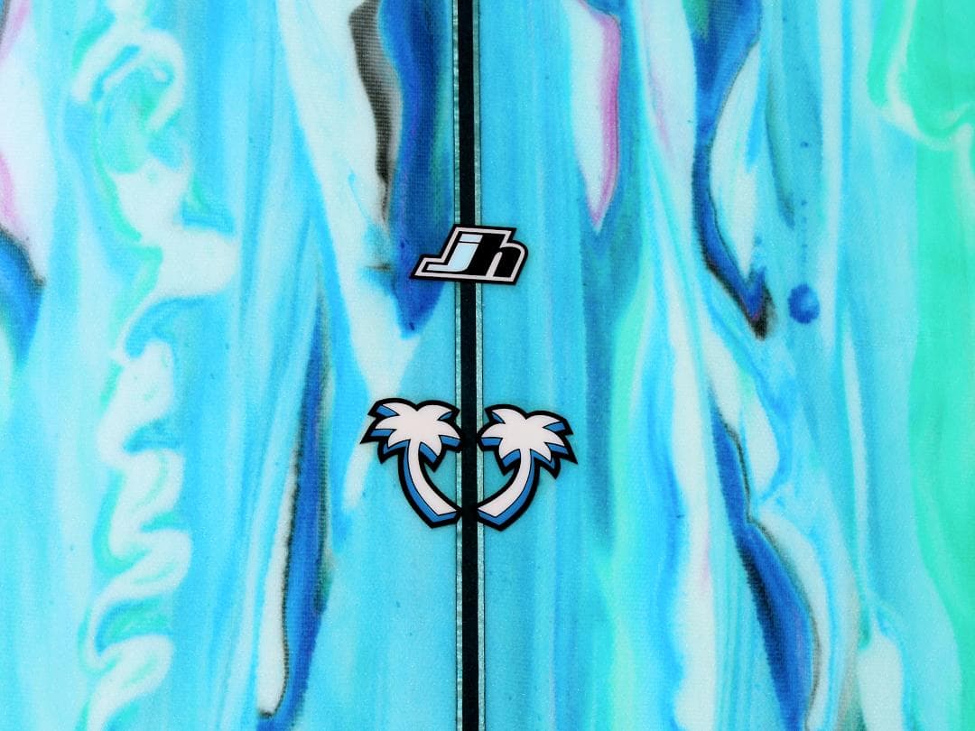 ロングボード9.4f ローカルモーション フィン ニットカバー付 マーブルカラー