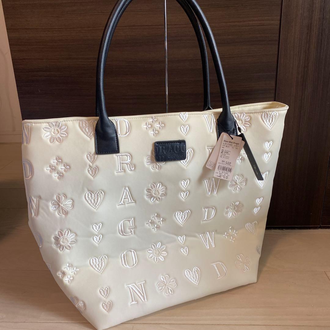 DANCE WITH DRAGON モノグラム ゴルフ トート　オフホワイト