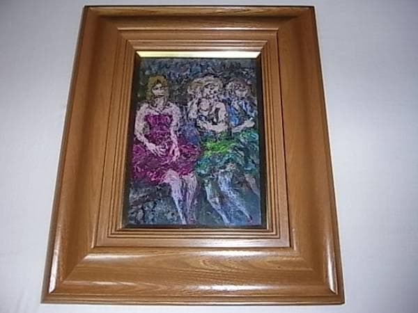 希少美品1980年代作◆「真作」松本富太郎『モンパルナスの夜』油絵SM号 20万