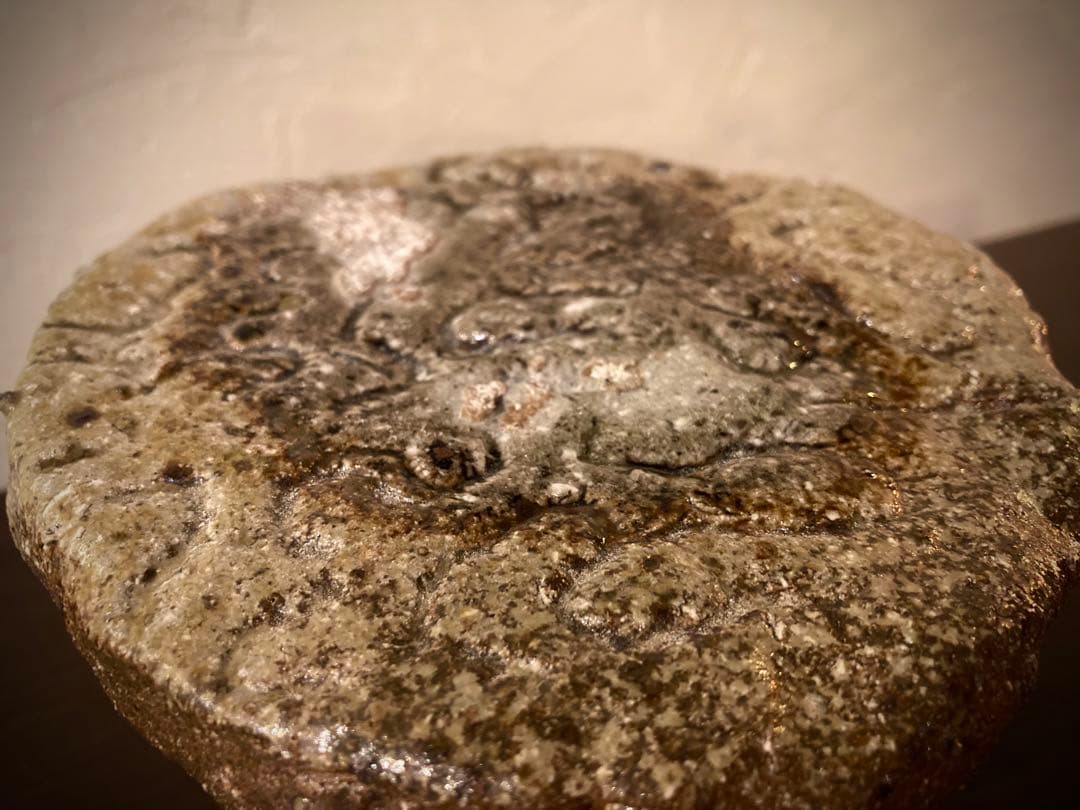 ◆希少◆コレクター放出品◆國吉清尚◆脚付き菓子台◆検＞国吉清尚◆やちむん◆壷屋焼