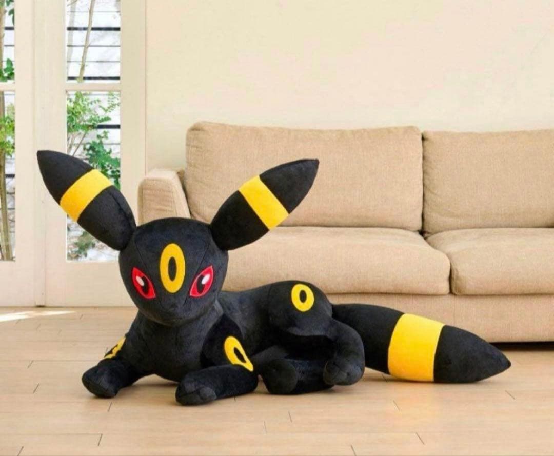 ポケモンセンター　ぬいぐるみ　等身大　ブラッキー　寝そべり　ポケットモンスター