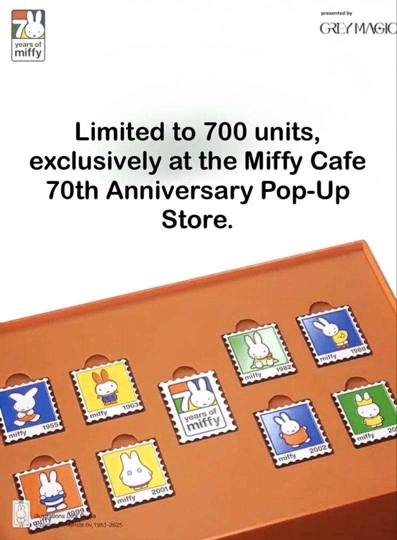【中国限定】上海ミッフィー 70周年カフェ 切手風マグネットセット